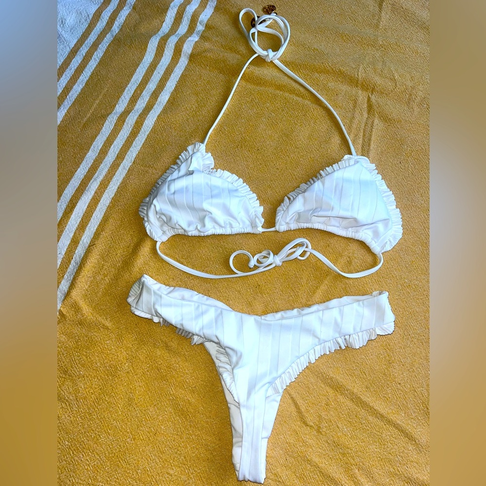 Luli Fama White Bikini